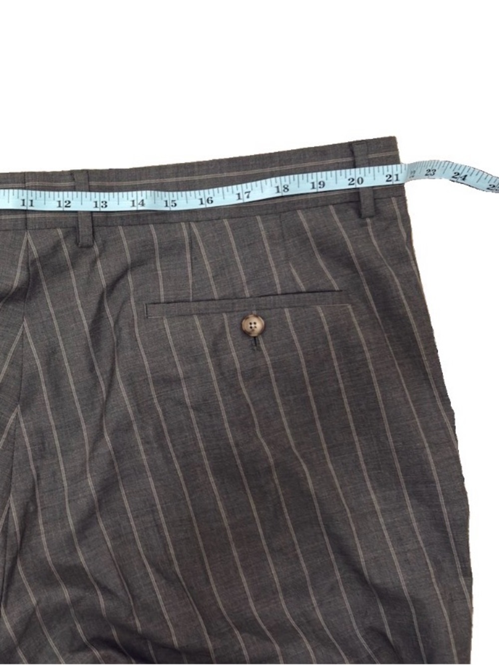 NWT Oliver Wicks Suit 50 Sage Green Tropical Wide Stripe Canvassed Wool Custom - Picture 6 of 16